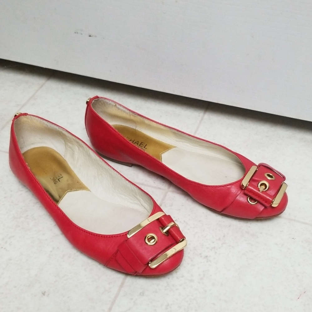 MICHAEL KORS leather ballet flats MK